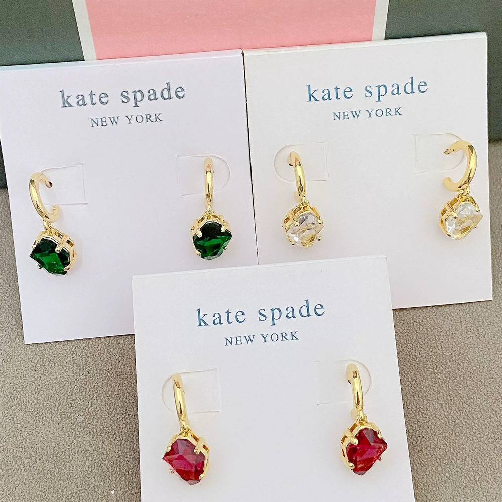 kate spade Cool Colorful CZ Copper Gold Plated Earrings